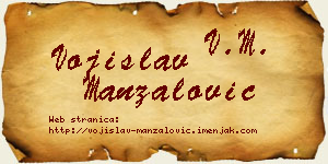 Vojislav Manzalović vizit kartica